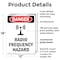 Signmission Radiation & Laser Sign, 18 in H x 12 in W, Plastic, Rectangle OS-2PACK-DS-P-1218-V-1686 - alternate 7
